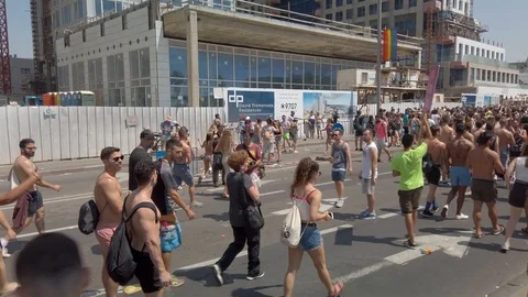 Pride parade HyperLapse Stock Footage 116758719