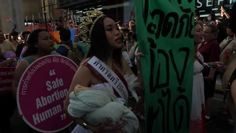 Pride Parade Pro Abortion Group 動画素材 242984788