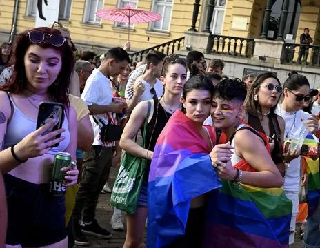 Pride Parade in Sofia, Bulgaria - 22 Jun 2024 Foto stock