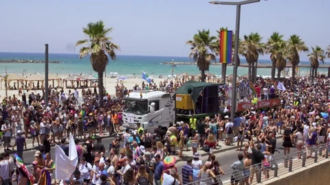 Pride parade in tel aviv    2018 Stock-Footage 94166126
