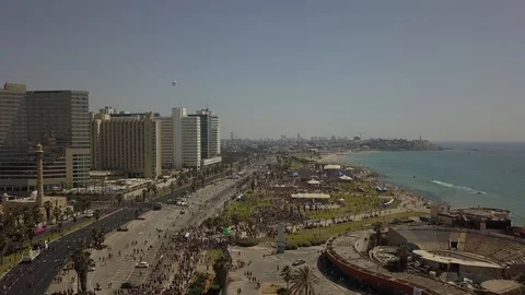 Pride Parade Tel aviv beach Stock Footage 86029741