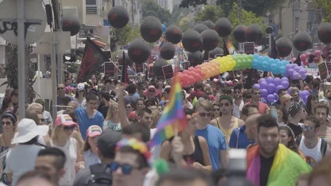 Pride Parade, Tel Aviv Video stock 108084938