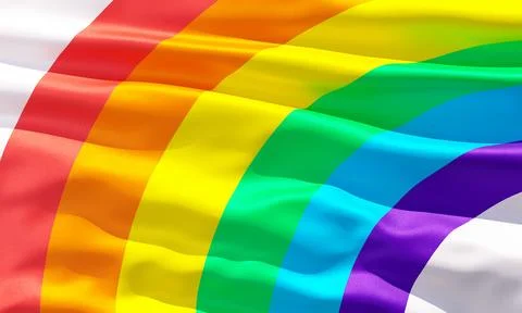 Pride rainbow flag closeup view background for LGBTQIA+ Pride month, sexual.. Stock Photos