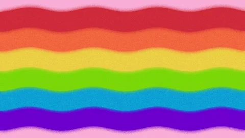 Pride Rainbow Flag Wave Design Element with gradient noise effect Stock Footage 263567510