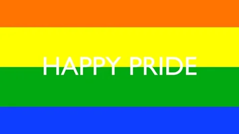 Pride rainbow wipe happy pride Stock Footage 332006016