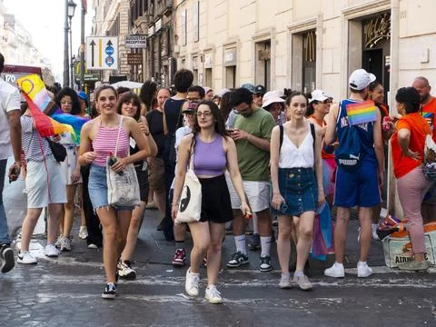 PRIDE ROMA 2025 Stock Photos