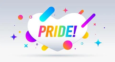 Pride, speech bubble. Banner, poster Stockillustratie
