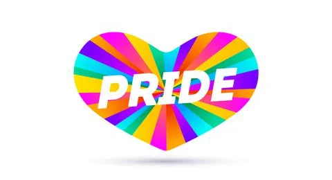 Pride, speech bubble, heart. Banner, poster Stockillustratie