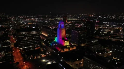 Pride - themed building Stock Footage 157832318