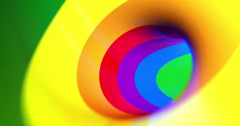 Pride Tunnel Loop in a 3D animation Stock Footage 251613170