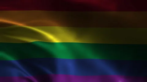 Pride Waving Flag. Flag of Pride Waving Animation. LGBTQIA+ flag. Stock Footage 263839259