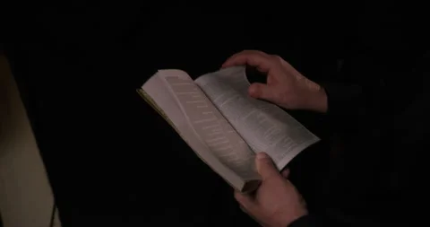 Priest Bible Stock Footage 141941287