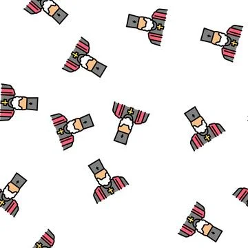 Priest christianity vector seamless pattern Stock Illustration