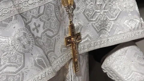 Priest is reading the Bible Stock Footage 81085475