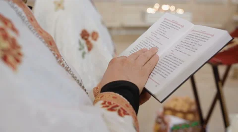 The priest says a prayer Stock Footage 62514792