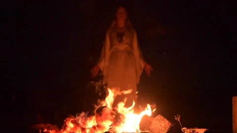 Priestess Fire  Stock Footage 241834243