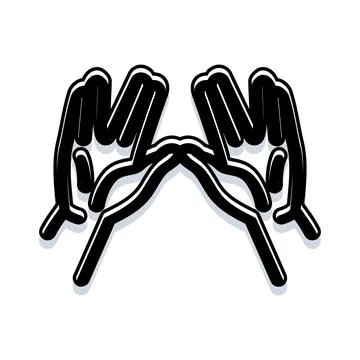 Priestly blessing hands gesture concept illustration Stock Illustration
