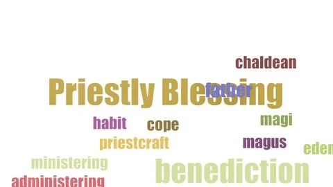 Priestly Blessing Tagcloud Animated On White Background Stock-Footage 107228620