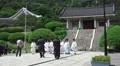 Priests And Politicians Outside Gates Of The Chungnyeolsa Shrine South Korea HD HD Footage
