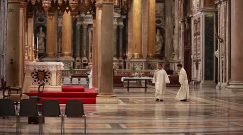 Priests in church Video stock 8869249