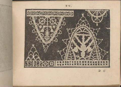 Prima Parte de' Fiori, e Disegni di varie sorti di Ricami Moderni, page 15 .. Foto stock