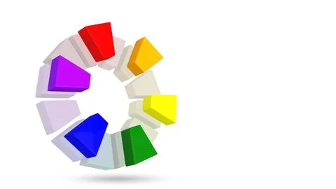 Primary and Complementary Color Scheme for Vibrant Contrasts イラスト素材