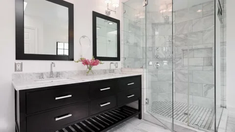 Primary Bathroom Stock Footage 212661904