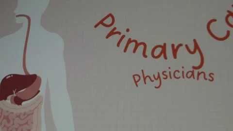 Primary Care Physicians inscription on math paper sheet background. Graphic Stock Footage 270584777