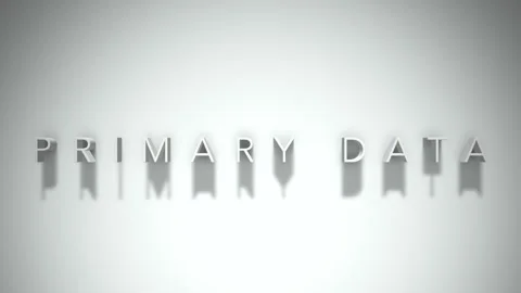 Primary data 3D title animation with shadows on a white background Stock Footage 298000560