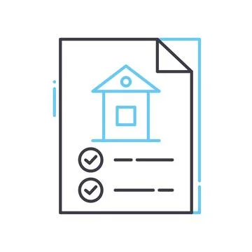 Primary data files line icon, outline symbol, vector illustration, concept sign Stock Illustration