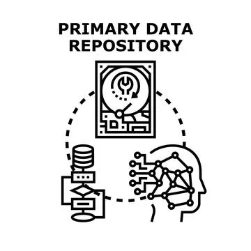 Primary data repository storage and smart processing solution イラスト素材