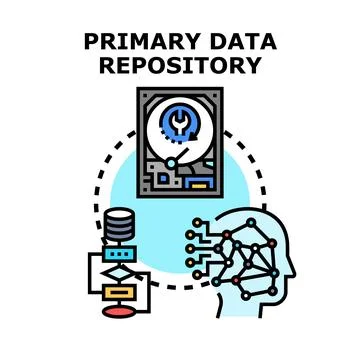 Primary data repository storage and smart processing solution イラスト素材