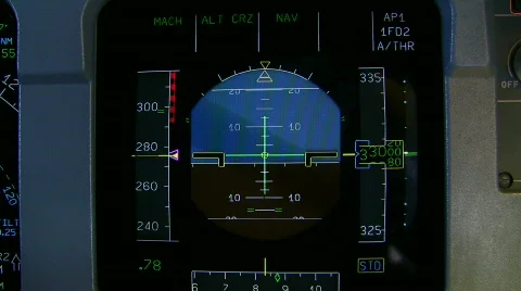 Primary Flight Display CR Stock Footage 548280