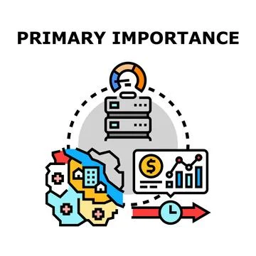 Primary importance setting business planning direction Stock Illustration