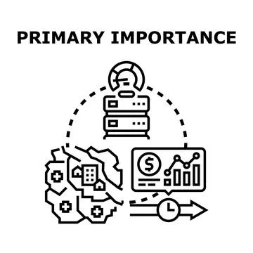 Primary importance setting business planning direction Stock Illustration