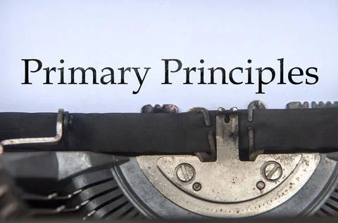 Primary principles visual expressing core priorities hierarchy of values an.. Stock Photos