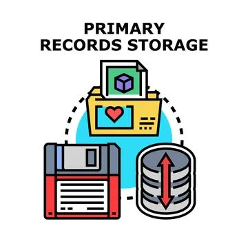 Primary records storage data keeping concept イラスト素材