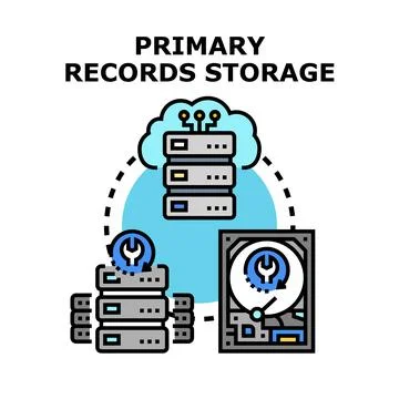Primary records storage system managing digital data イラスト素材