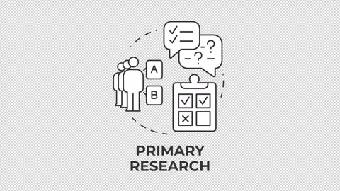 Primary research line concept icon animation Stock Footage 337774100