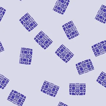 Primary school building glyph seamless pattern Stock Illustration