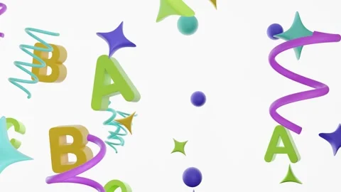 Primary school elements falling down Stock Footage 333201422