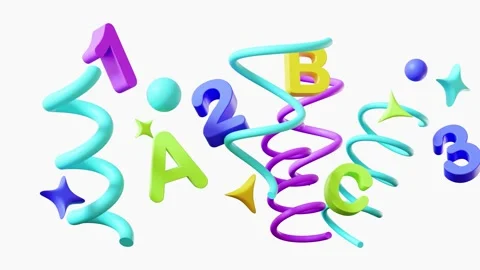 Primary school elements, looping 3D animation Stock Footage 333201511