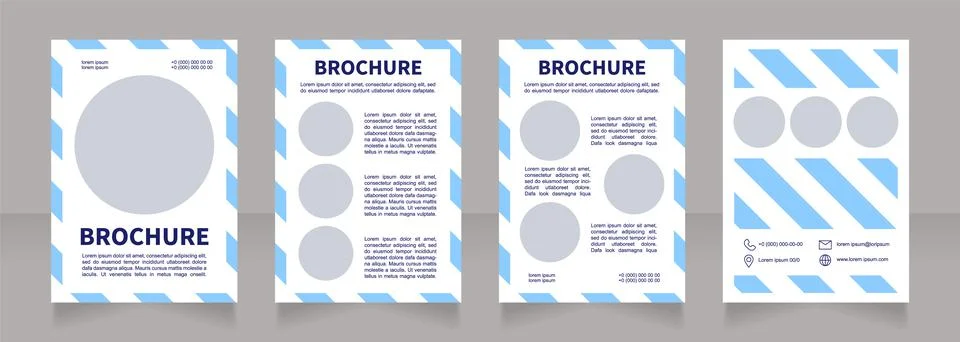 Primary school student classes blank brochure design Stock Illustration