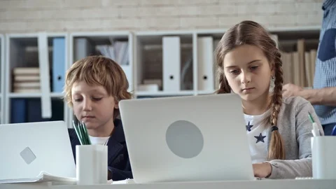 Primary Students in Coding Class Stock Footage 86691322