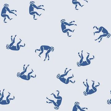 Primate ancestors human evolution glyph seamless pattern 스톡 일러스트