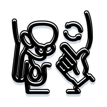 Primates having conversation with speech bubbles communication Stock Illustration