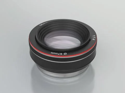 Prime camera lens Stock Illustration