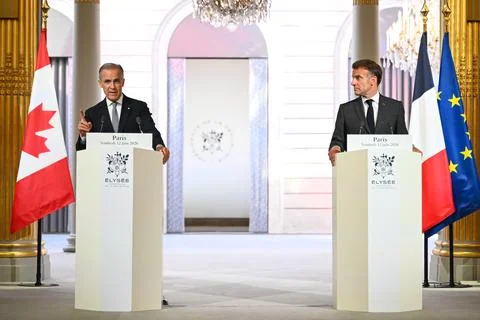 Prime Minister of Canada Mark Carney visits Paris, France - 12 Jun 2026 Stock Photos