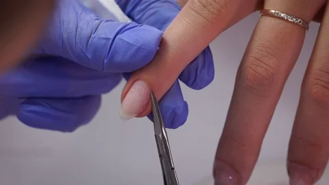 Primer application on the nail a drop Video stock 103830825