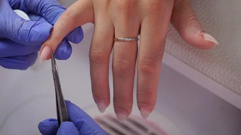 Primer application on the nail Stock Footage 103830806